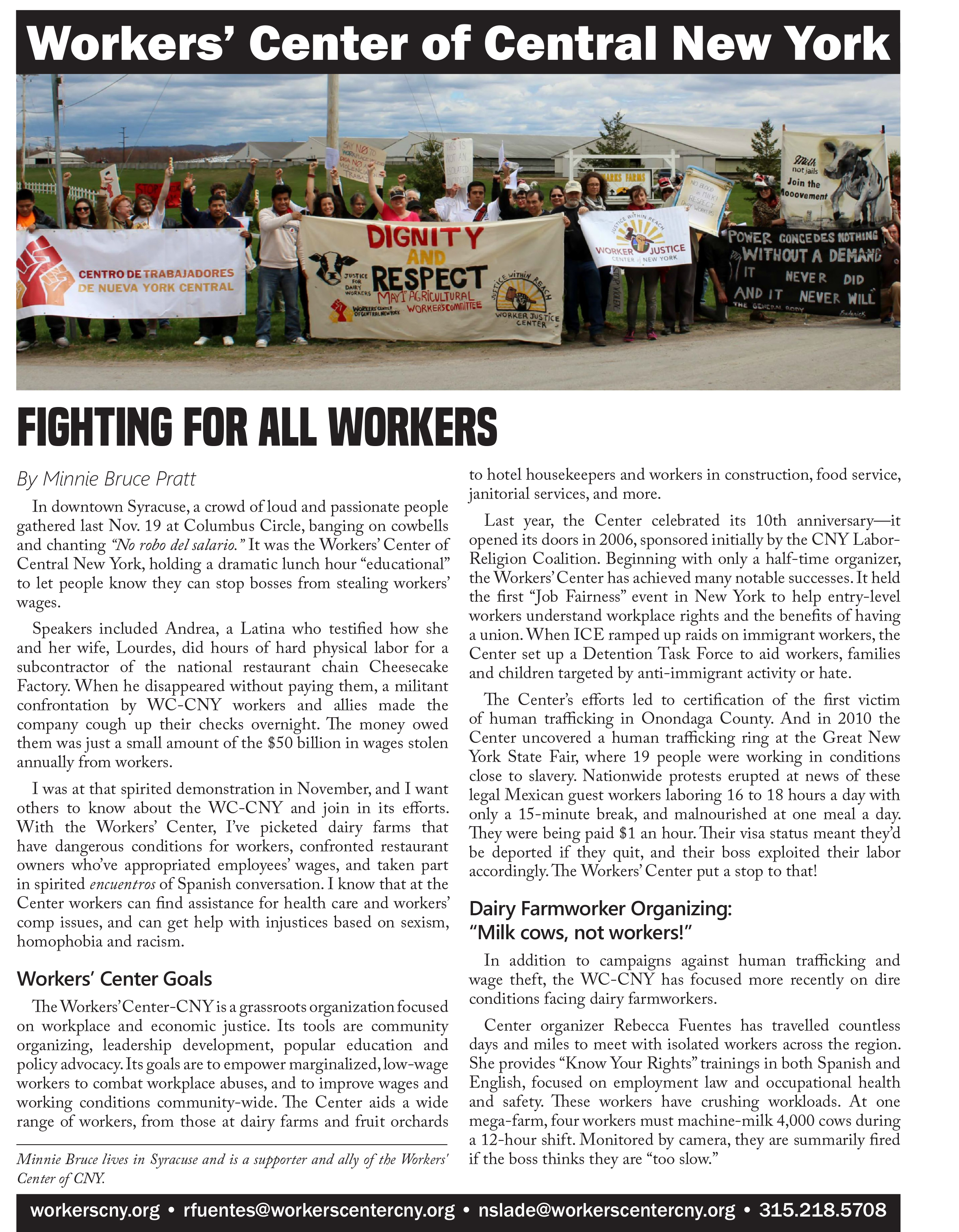 Workers Center Special Section cover image